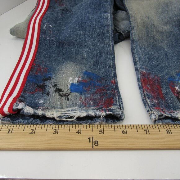 Jordan Craig Legacy Edition 32/32 Sean Men's Jeans Painted Splash Destroyed - Picture 9 of 11